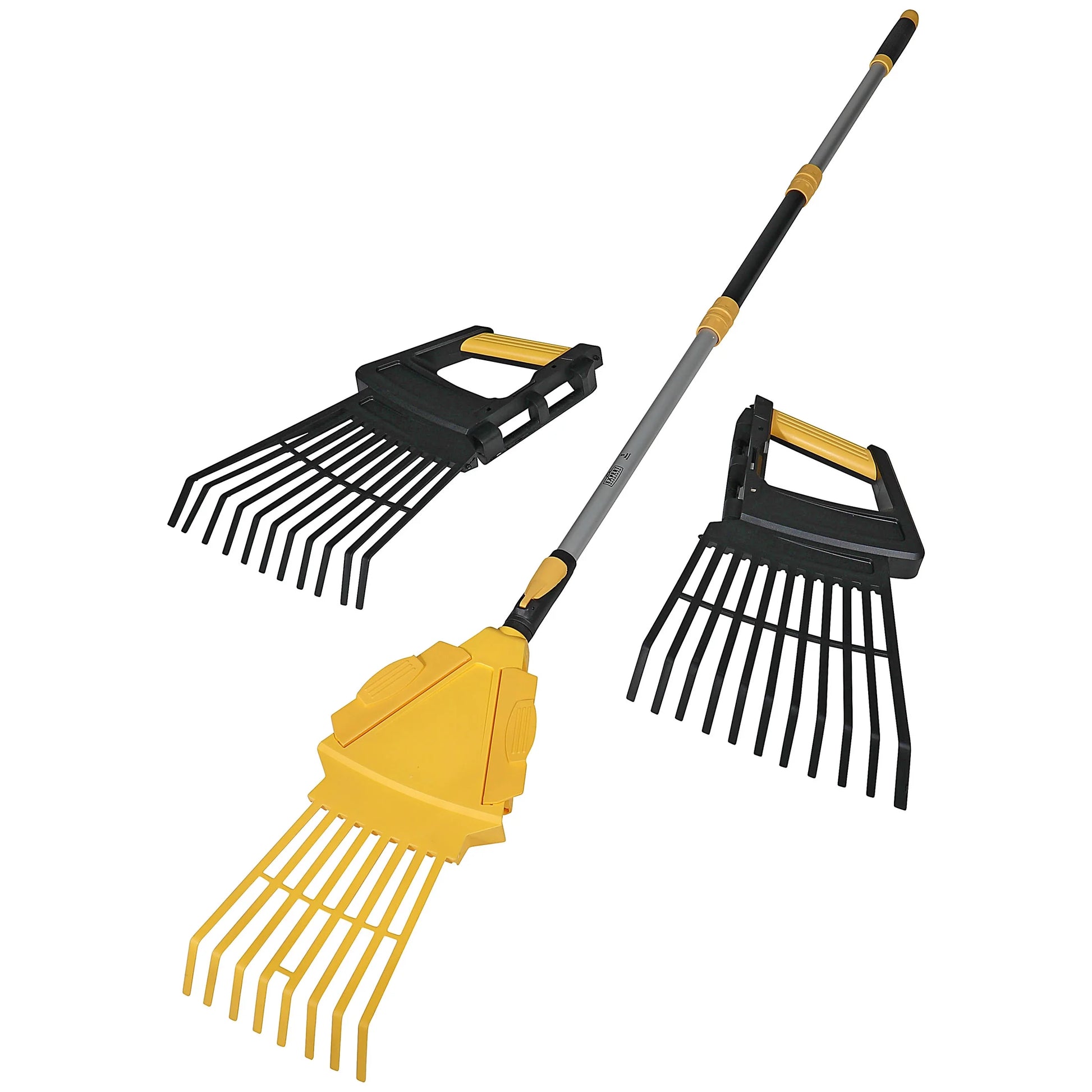 3-In-1 Leaf Rake, Functions as 30In Leaf Rake, 7In Shrub Rake or Leaf Scoops